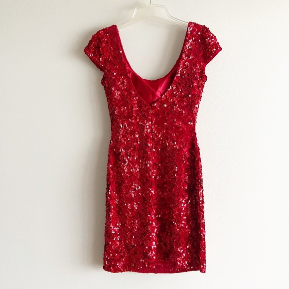 Scala Red Sequin Dress - Picture 5 of 8